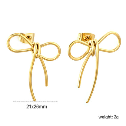 Wholesale bowknot shape Stainless Steel Hypoallergenic Stud Earrings – Bulk Wholesale (12+ Pairs) 🌍 EU/US Supplier Trendy & Durable