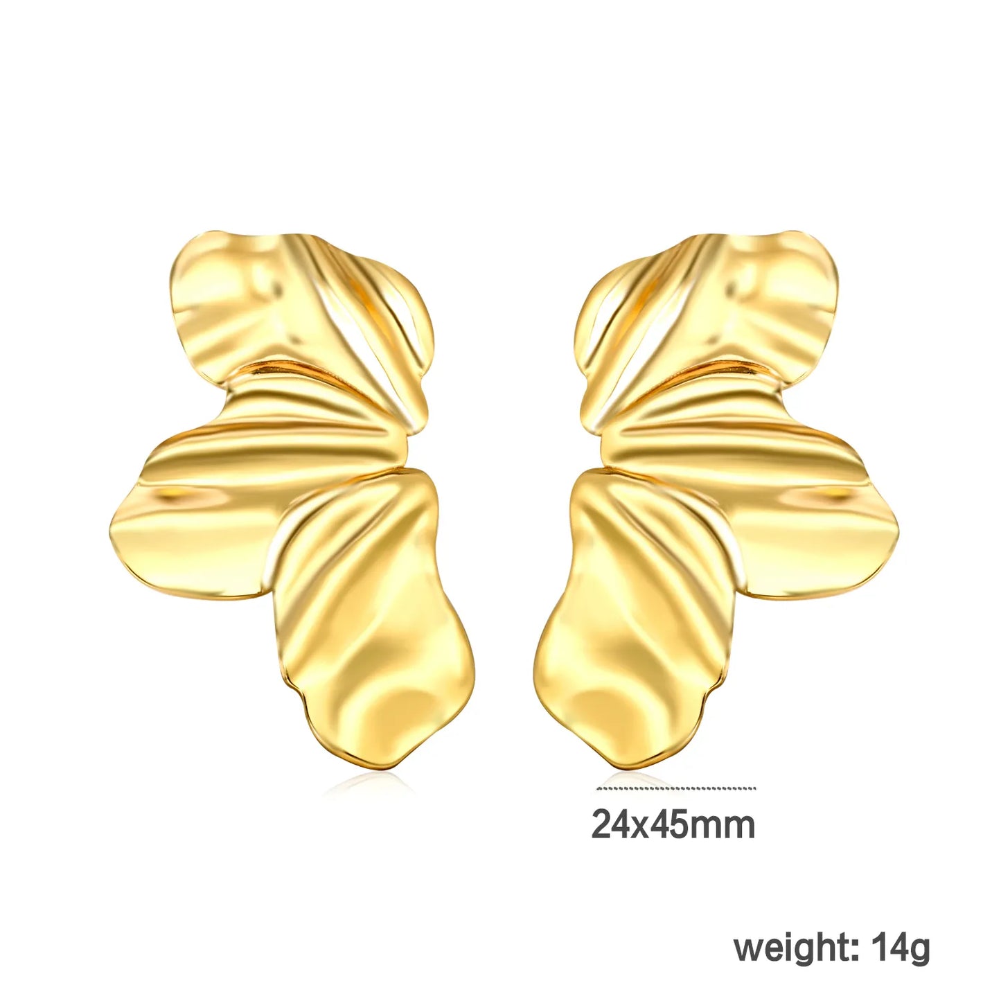 18k gold Stainless Steel Hypoallergenic Stud Earrings – Bulk Wholesale (12+ Pairs) 🌍 EU/US Supplier Trendy & Durable