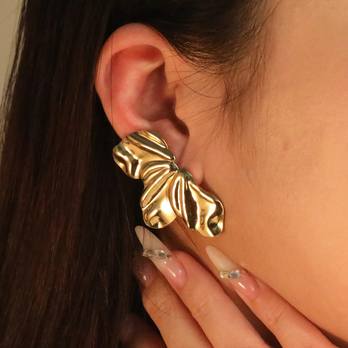 18k gold Stainless Steel Hypoallergenic Stud Earrings – Bulk Wholesale (12+ Pairs) 🌍 EU/US Supplier Trendy & Durable