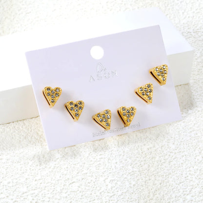 Cobalt Blue Heart Earrings Wholesale 11.8x13.3mm Enamel + 2.4mm Post | Hypoallergenic Studs for Boutiques