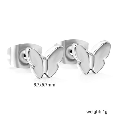 Wholesale Stainless Steel Butterfly Shape/Love Shape Gold Stud Earring: Stylish Wholesale Jewelry for Elegant Adornment