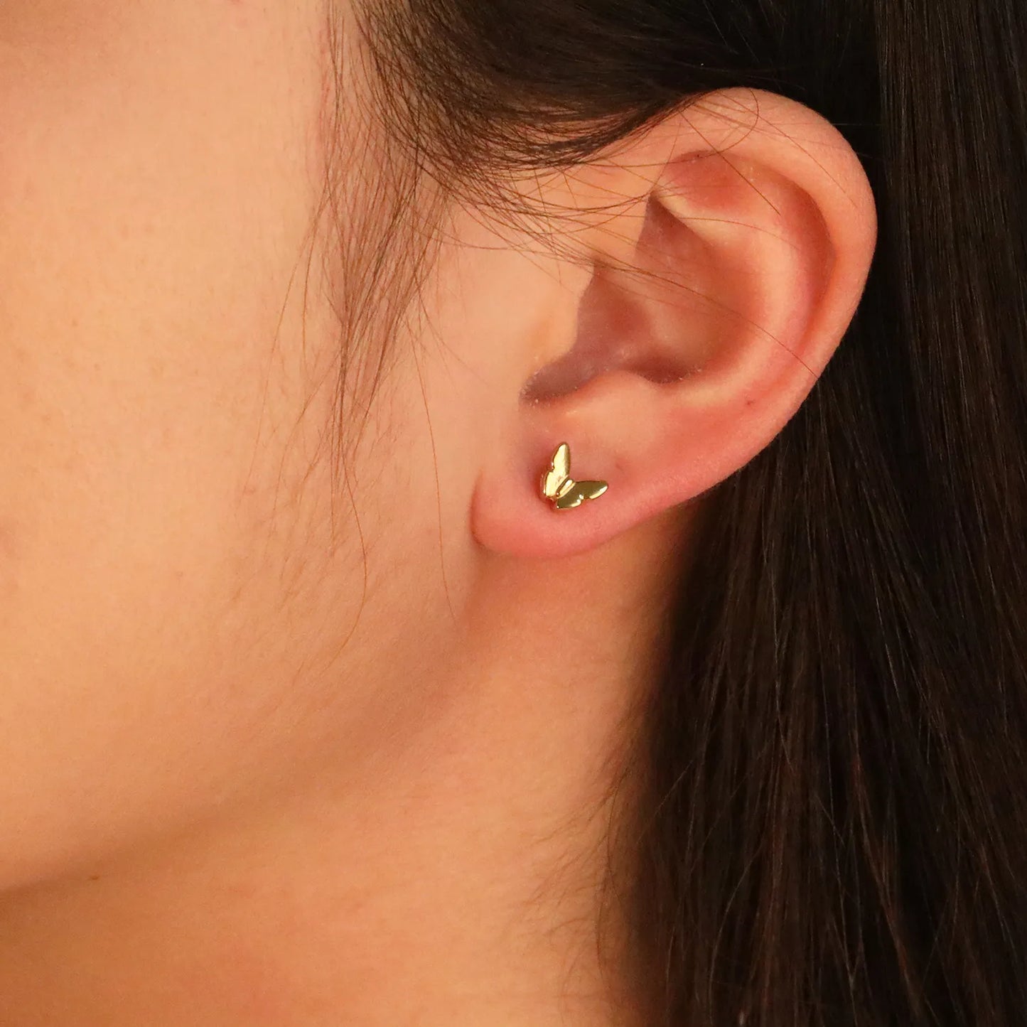 Wholesale Stainless Steel Butterfly Shape/Love Shape Gold Stud Earring: Stylish Wholesale Jewelry for Elegant Adornment