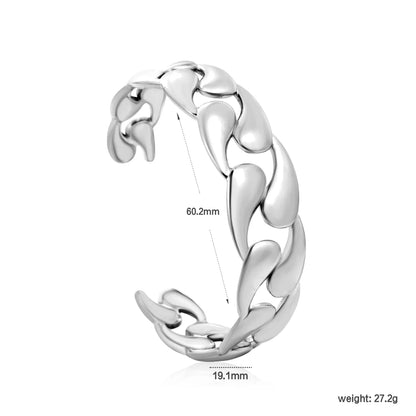 ✨ 60x10.44mm/60.2x19.1mm 18K Gold PVD & Silver Tone Bangle Bracelet Wholesale (MOQ 12+) | Stainless Steel 🌍 | Hypoallergenic Cuff & Chain Bangles