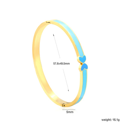 ✨ 18K Gold PVD 57.6x49.5mm Bangle Bracelet Wholesale (MOQ 12+) | Stainless Steel 🌍 | Hypoallergenic Cuff & Chain Bangles