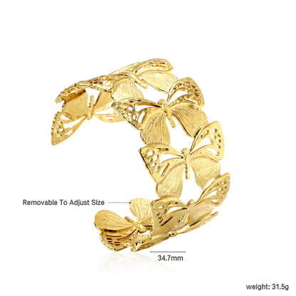 ✨ 18K Gold PVD Adjust Size Bangle Bracelet Wholesale (MOQ 12+) | Stainless Steel 🌍 | Hypoallergenic Cuff & Chain Bangles