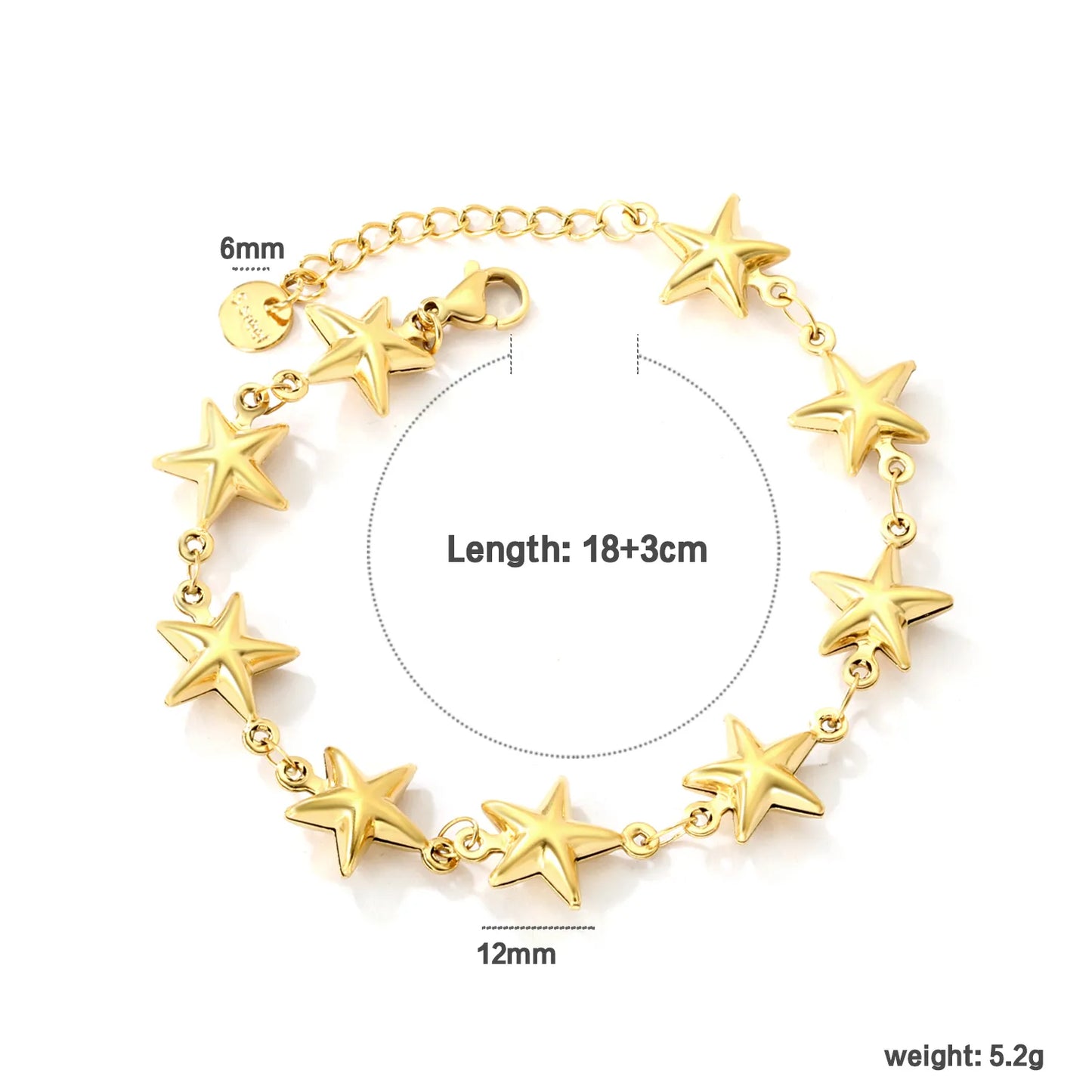 ✨ 18+3cm 18K Gold Plated Bracelet Wholesale (MOQ 12+) | Stainless Steel Hypoallergenic 🌍 | Dainty Chain & Charm Bracelets