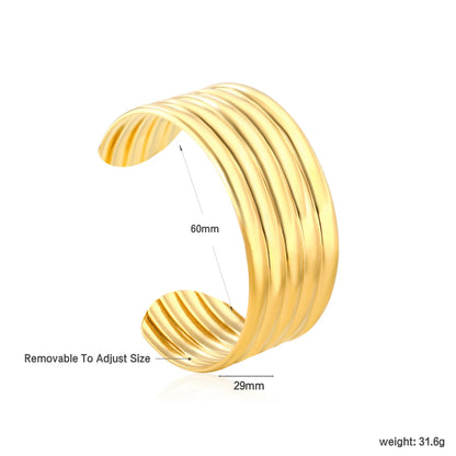 ✨ 18K Gold PVD & Silver Tone Bangle Bracelet Wholesale (MOQ 12+) | Stainless Steel 🌍 | Hypoallergenic Cuff & Chain Bangles