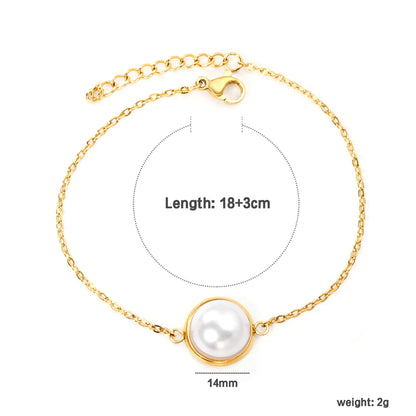 ✨ 18K Gold Plated Zircon/Pearls  Bracelet Wholesale (MOQ 12+) | Stainless Steel Hypoallergenic 🌍 | Dainty Chain & Charm Bracelets
