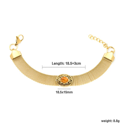 ✨ 16+3cm-20+3cm 18K Gold Plated Zircon Bracelet Wholesale (MOQ 12+) | Stainless Steel Hypoallergenic 🌍 | Dainty Chain & Charm Bracelets