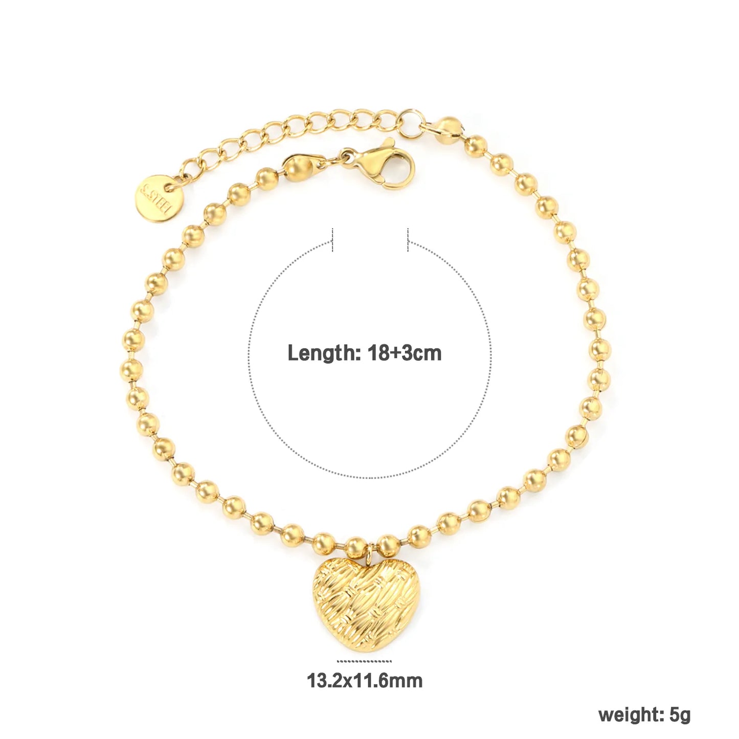 ✨ 16+3cm-20+3cm 18K Gold Plated Zircon Bracelet Wholesale (MOQ 12+) | Stainless Steel Hypoallergenic 🌍 | Dainty Chain & Charm Bracelets