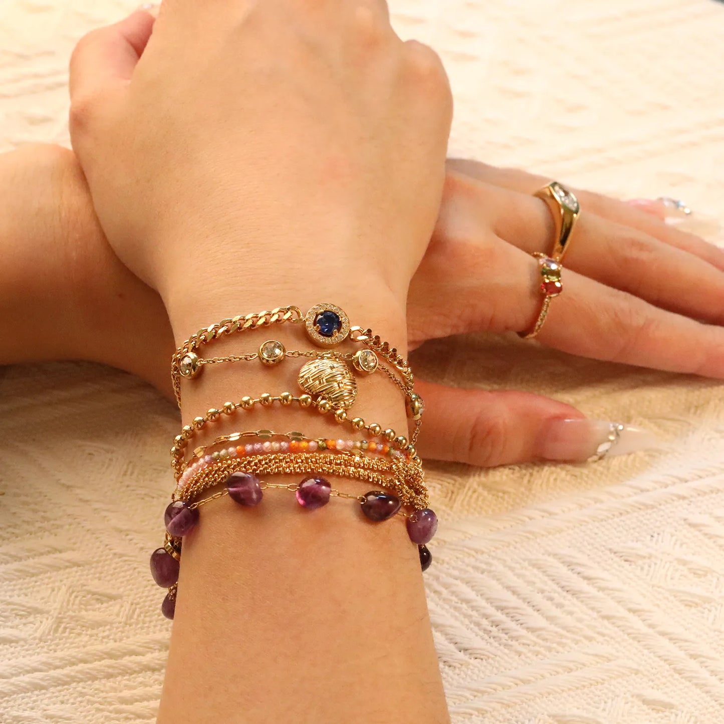 ✨ 16+3cm-20+3cm 18K Gold Plated Zircon Bracelet Wholesale (MOQ 12+) | Stainless Steel Hypoallergenic 🌍 | Dainty Chain & Charm Bracelets