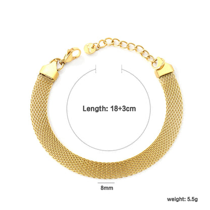 ✨ 17cm-18+3cm 18K Gold Plated Blue/Green Zircon Bracelet Wholesale (MOQ 12+) | Stainless Steel Hypoallergenic 🌍 | Dainty Chain & Charm Bracelets