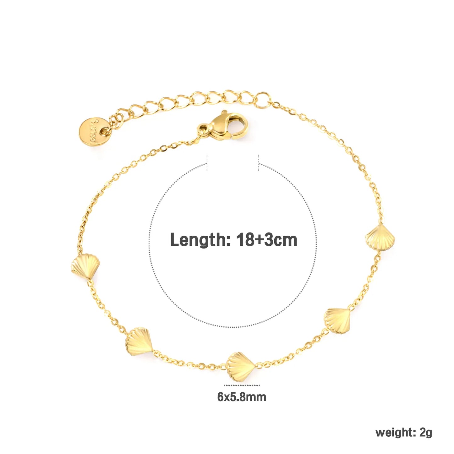 ✨ 18+3cm 18K Gold Plated Bracelet Wholesale (MOQ 12+) | Stainless Steel Hypoallergenic 🌍 | Dainty Chain & Charm Bracelets
