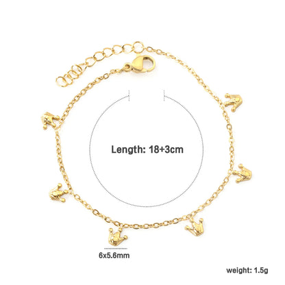✨ 18+3cm 18K Gold Plated Bracelet Wholesale (MOQ 12+) | Stainless Steel Hypoallergenic 🌍 | Dainty Chain & Charm Bracelets