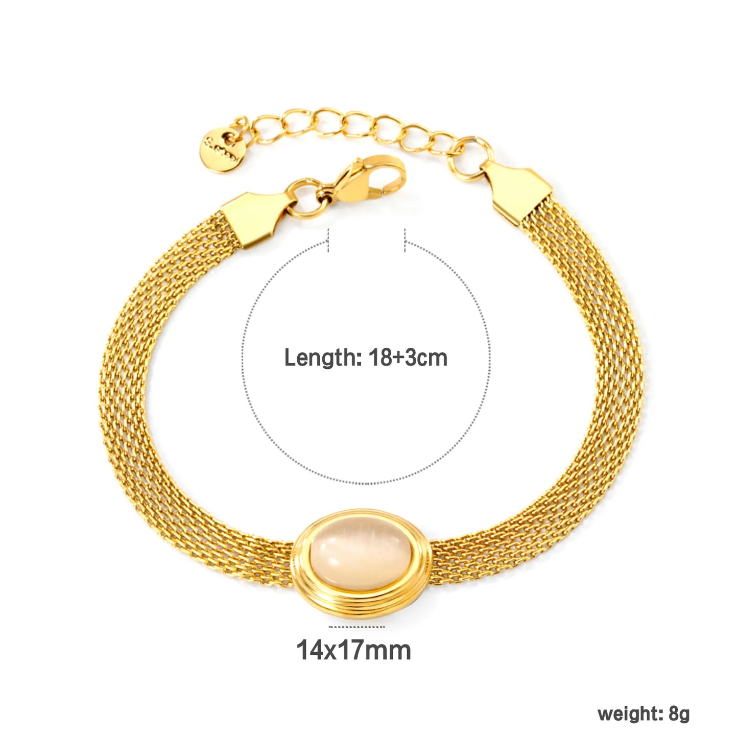 ✨ 18K Gold Plated 18+3cm  Bracelet Wholesale (MOQ 12+) | Stainless Steel Hypoallergenic 🌍 | Dainty Chain & Charm Bracelets
