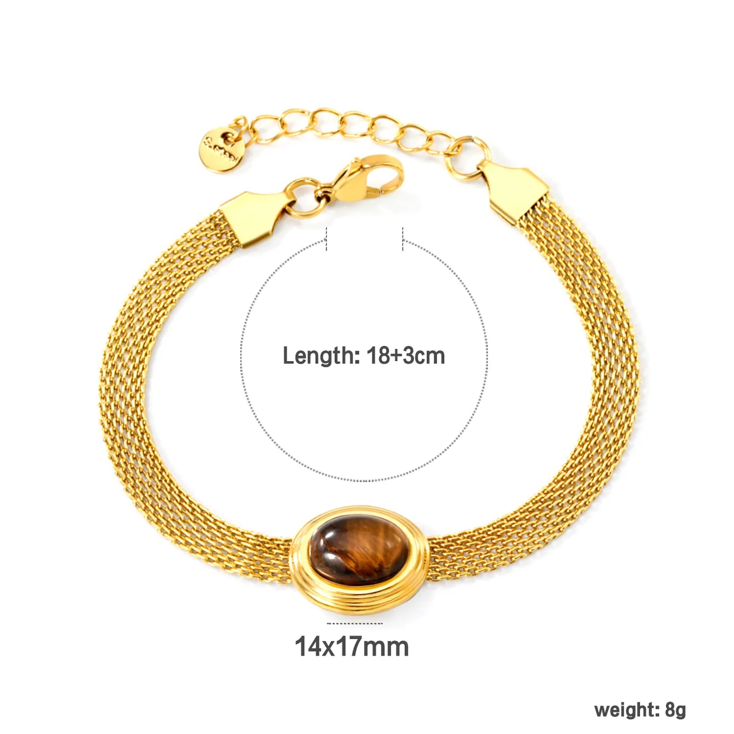 ✨ 18K Gold Plated 18+3cm  Bracelet Wholesale (MOQ 12+) | Stainless Steel Hypoallergenic 🌍 | Dainty Chain & Charm Bracelets