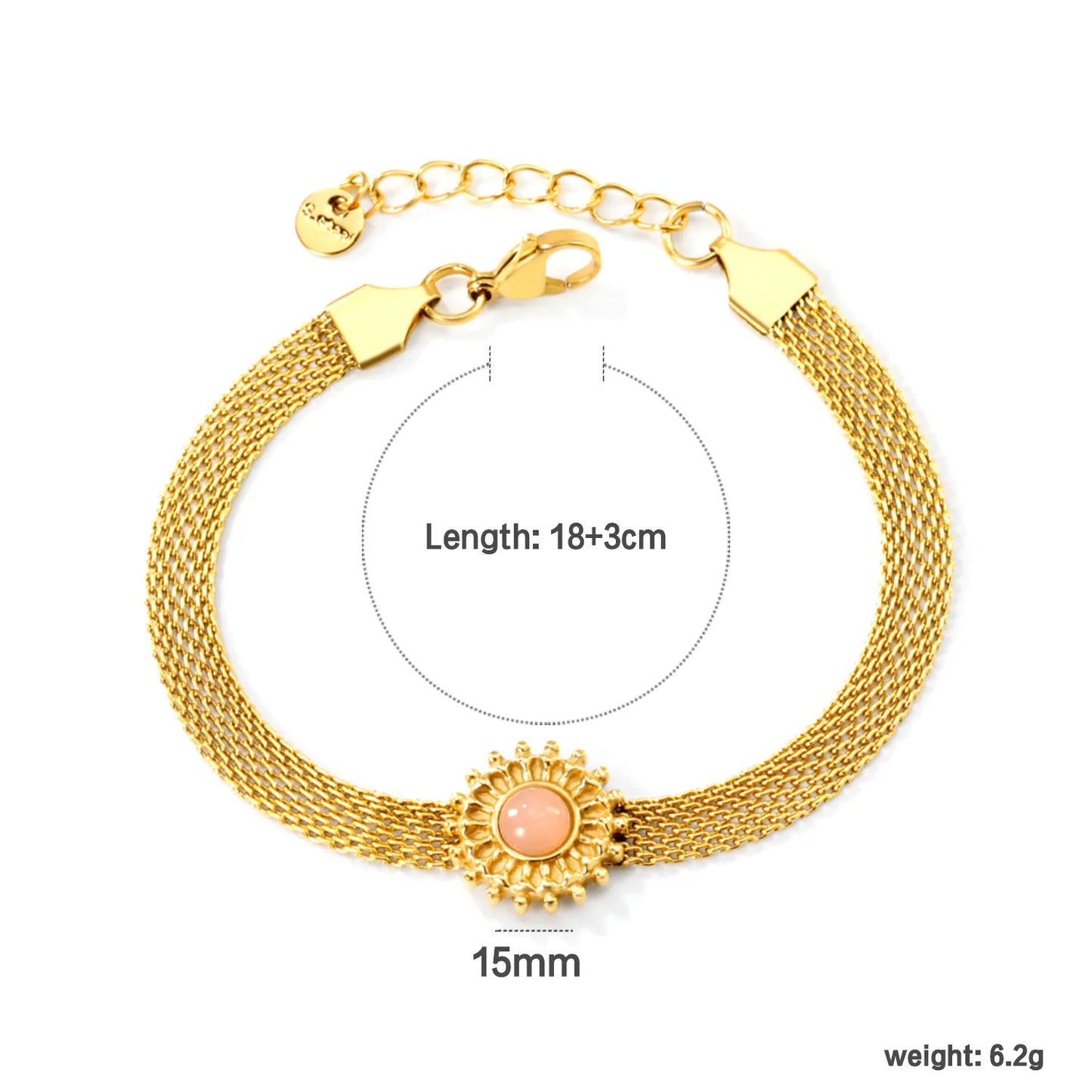 ✨ 18K Gold Plated 18+3cm  Bracelet Wholesale (MOQ 12+) | Stainless Steel Hypoallergenic 🌍 | Dainty Chain & Charm Bracelets