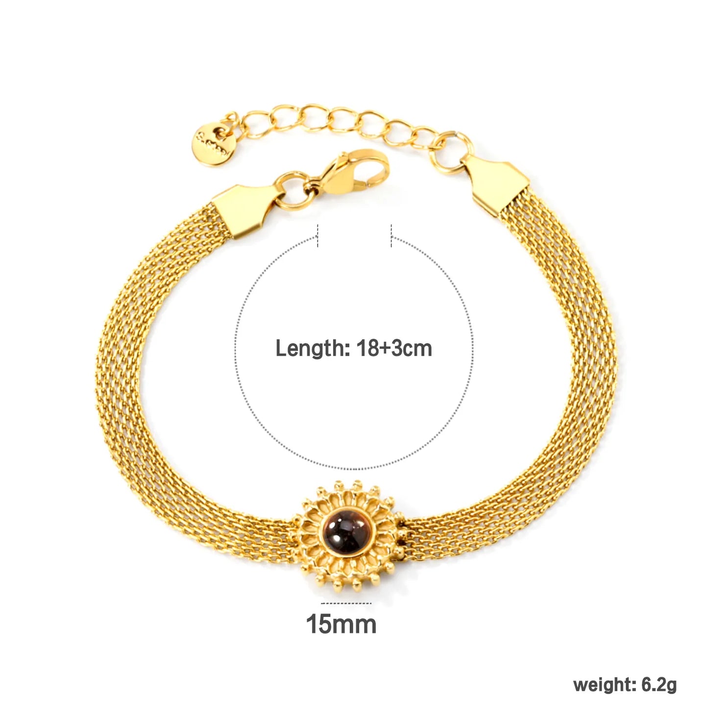✨ 18K Gold Plated 18+3cm  Bracelet Wholesale (MOQ 12+) | Stainless Steel Hypoallergenic 🌍 | Dainty Chain & Charm Bracelets