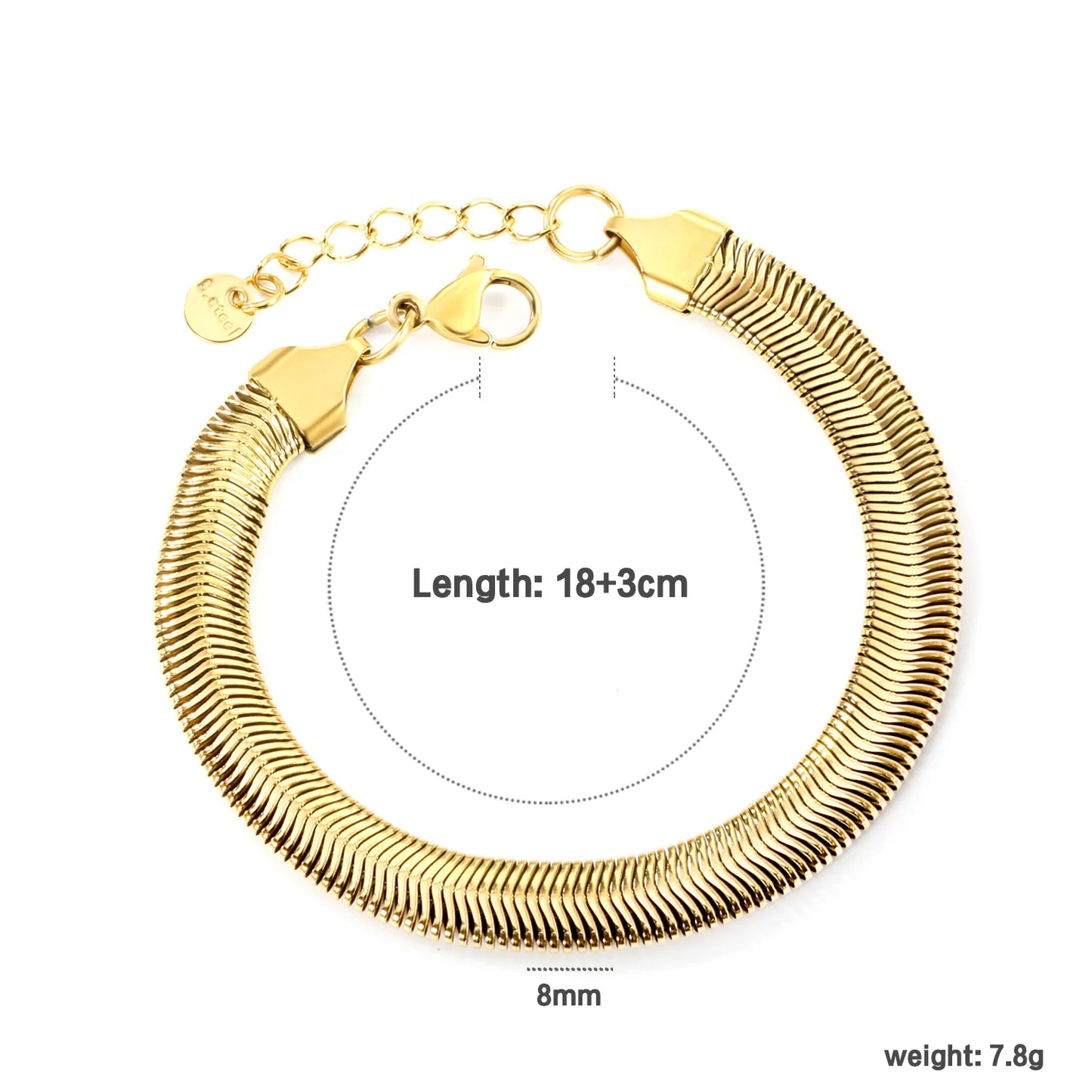 ✨ 18K Gold Plated Bracelet 17+5cm/18+ Wholesale (MOQ 12+) | Stainless Steel Hypoallergenic 🌍 | Dainty Chain & Charm Bracelets