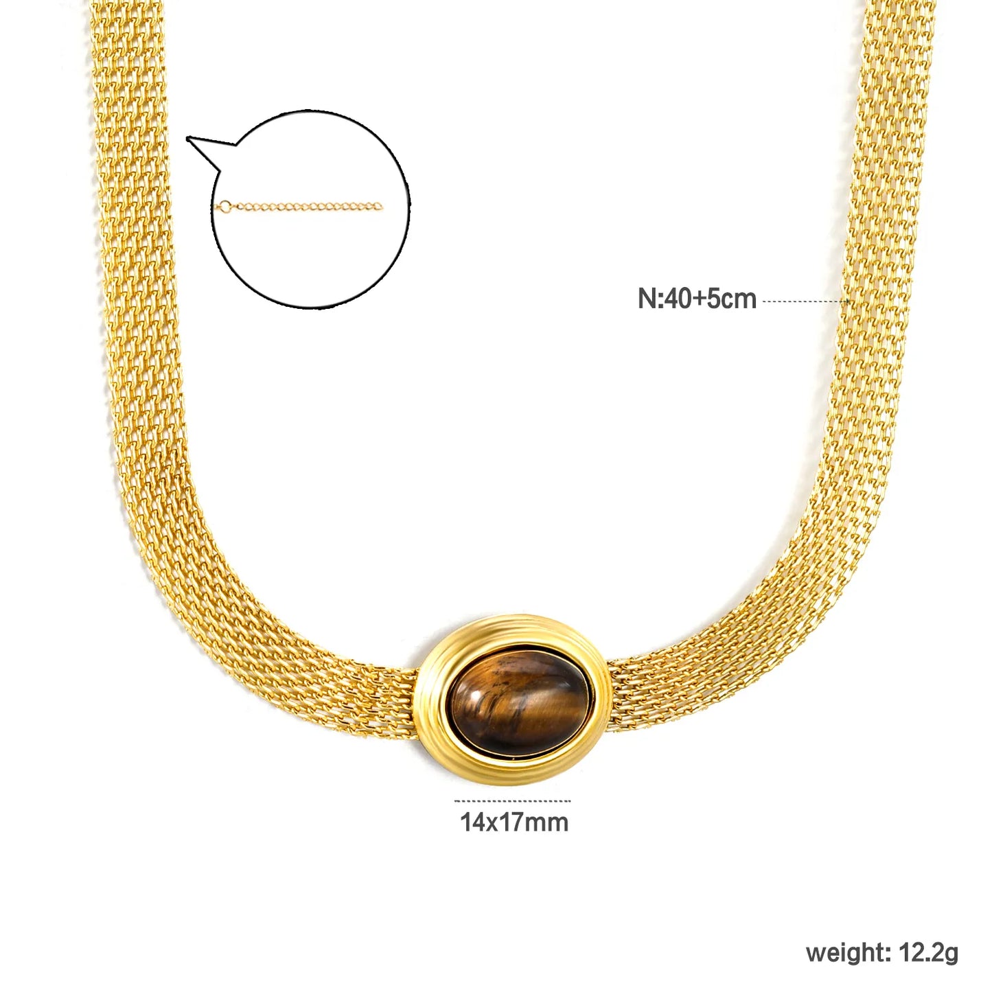 ✨ 18k gold plated Width 8.1mm/40+5cm Stainless Steel Chain Necklace Wholesale (MOQ 12+) | Durable Jewelry Chains 🌍 | Box/Cable/Rope/Franco Links