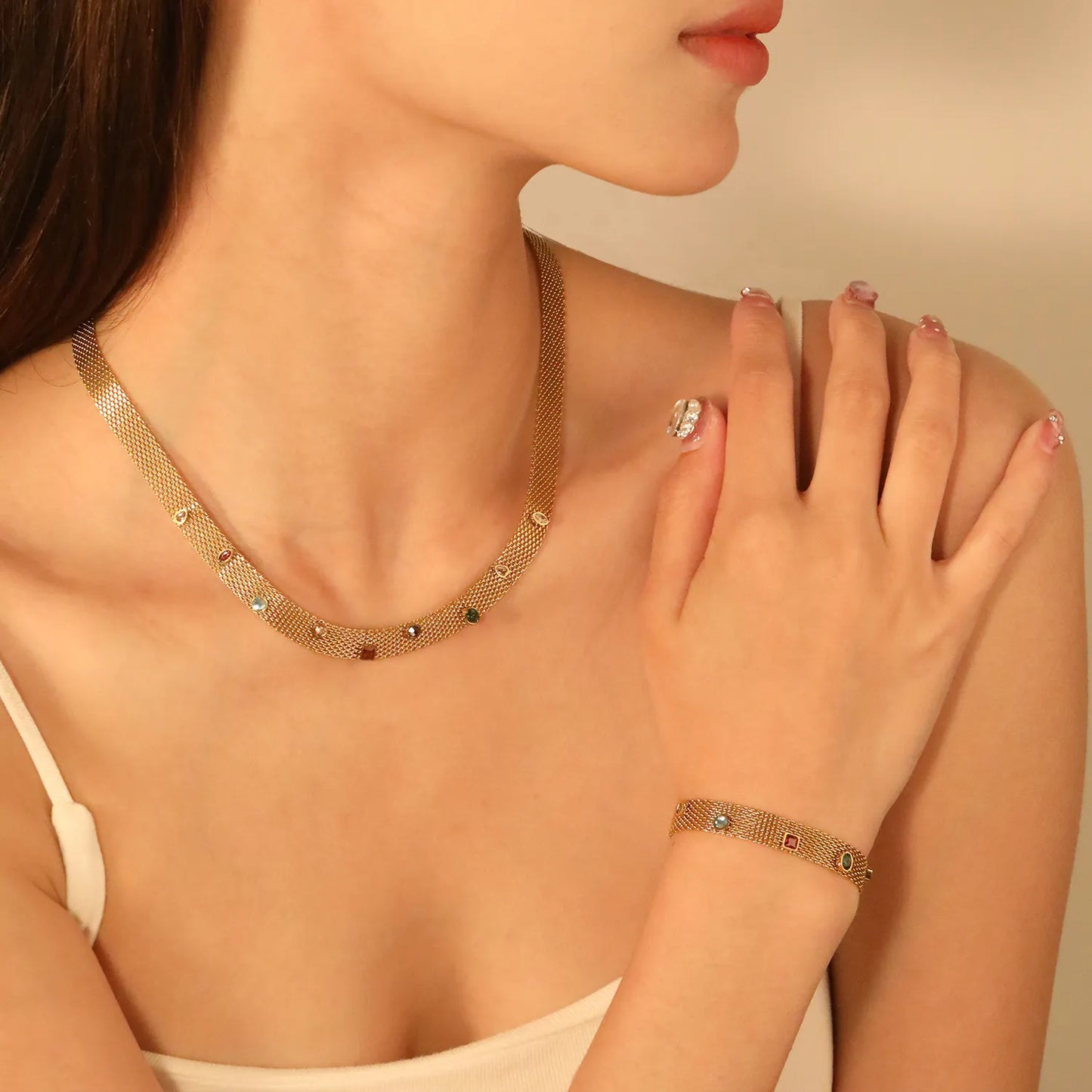 ✨ 18k gold plated Width 8.1mm/40+5cm Stainless Steel Chain Necklace Wholesale (MOQ 12+) | Durable Jewelry Chains 🌍 | Box/Cable/Rope/Franco Links