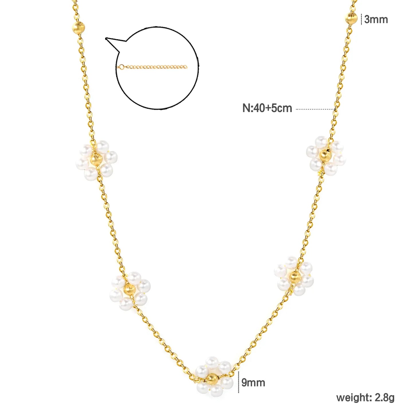 ✨ 18k gold plated Flower Shape Stainless Steel Chain Necklace Wholesale (MOQ 12+) | Durable Jewelry Chains 🌍 | Box/Cable/Rope/Franco Links