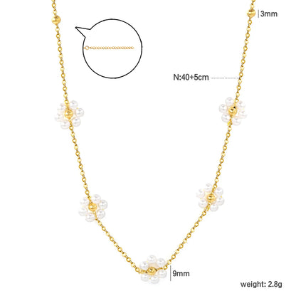 ✨ 18k gold plated Flower Shape Stainless Steel Chain Necklace Wholesale (MOQ 12+) | Durable Jewelry Chains 🌍 | Box/Cable/Rope/Franco Links
