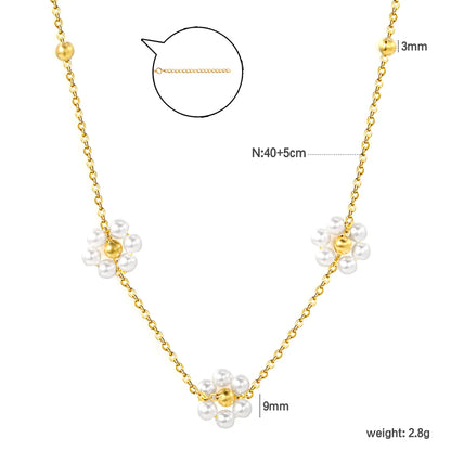 ✨ 18k gold plated Flower Shape Stainless Steel Chain Necklace Wholesale (MOQ 12+) | Durable Jewelry Chains 🌍 | Box/Cable/Rope/Franco Links