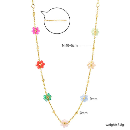 ✨ 18k gold plated Flower Shape Stainless Steel Chain Necklace Wholesale (MOQ 12+) | Durable Jewelry Chains 🌍 | Box/Cable/Rope/Franco Links