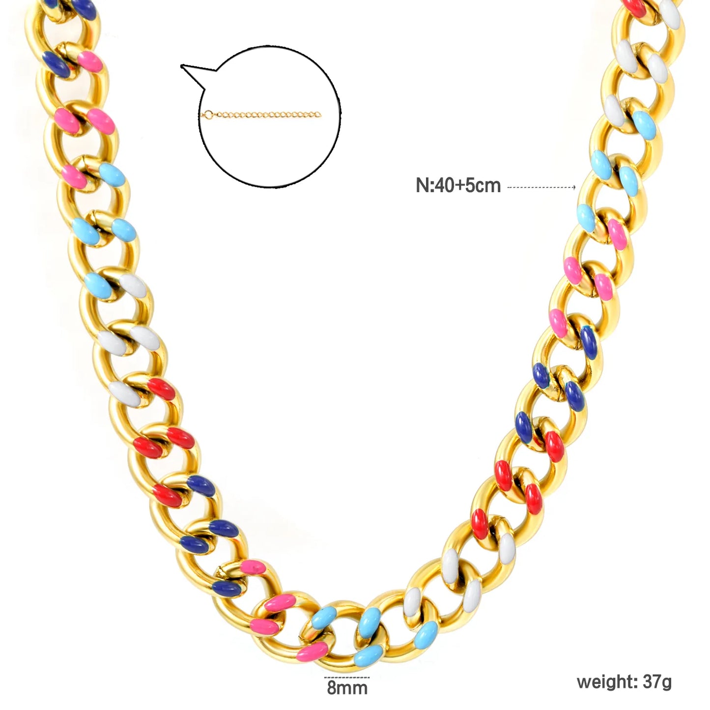 ✨ 18k gold plated Width 4.2-8mm Stainless Steel Chain Necklace Wholesale (MOQ 12+) | Durable Jewelry Chains 🌍 | Box/Cable/Rope/Franco Links