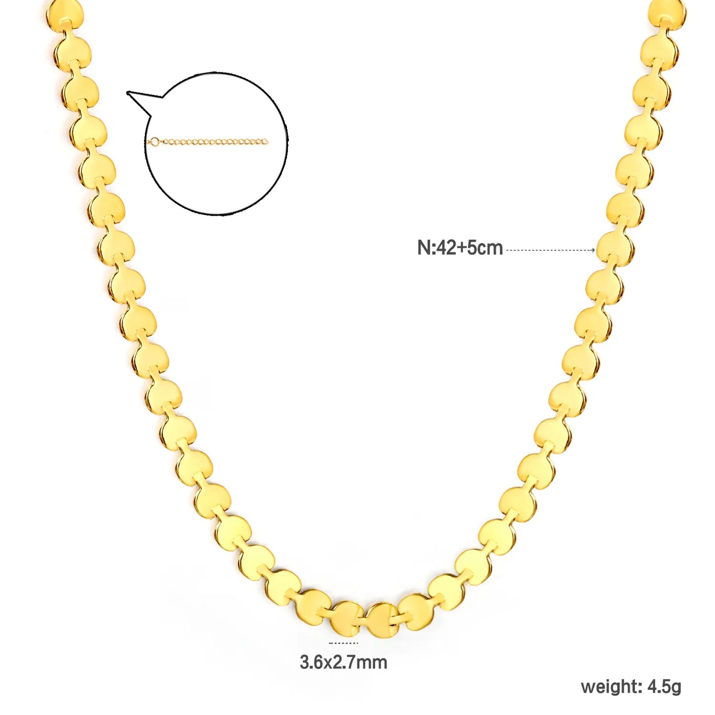 ✨ 42+5cm PVD 18k gold Stainless Steel Chain Necklace Wholesale (MOQ 12+) | Durable Jewelry Chains 🌍 | Box/Cable/Rope/Franco Links