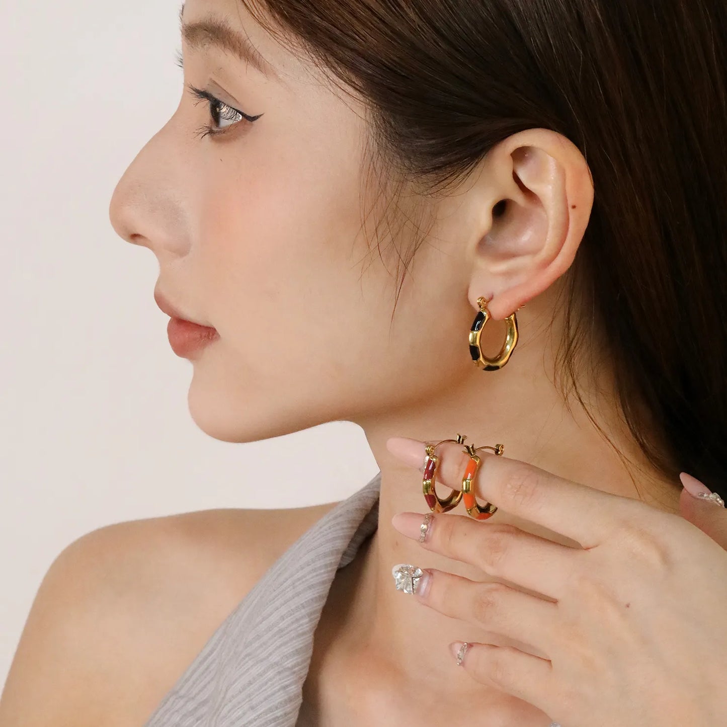 ✨ Stainless Steel Hypoallergenic 22*23mm U-Shape Earrings With three color – Bulk Wholesale (12+ Pairs) 🌍 EU/US Supplier Trendy & Durable