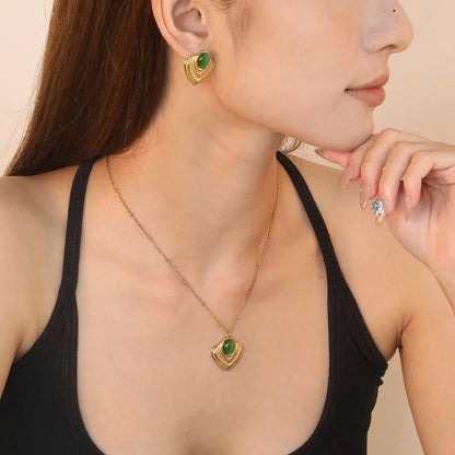 ✨ 40+5cm PVD 18K Gold Jewelry Set Wholesale (MOQ 12+) | Stainless Steel Necklace & Earrings 🌍 | Hypoallergenic Luxury Gift Set