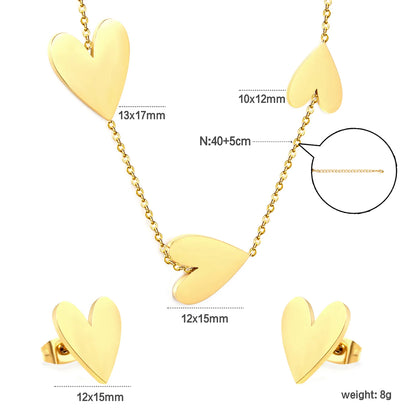 ✨ 18K Gold Plated 40+5cm Amber gemstone Jewelry Set Wholesale (MOQ 12+) | Stainless Steel Necklace & Earrings 🌍 | Hypoallergenic Luxury Gift Set