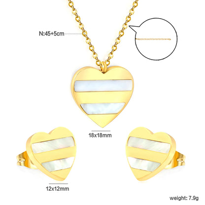 ✨💕 18K Gold plated Jewelry Set Wholesale (MOQ 12+) | Stainless Steel Necklace & Earrings 🌍 | Hypoallergenic Luxury Gift Set
