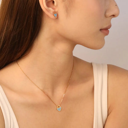 ✨🌸 18K Gold Cute patterns Jewelry Set Wholesale (MOQ 12+) | Stainless Steel Necklace & Earrings 🌍 | Hypoallergenic Luxury Gift Set