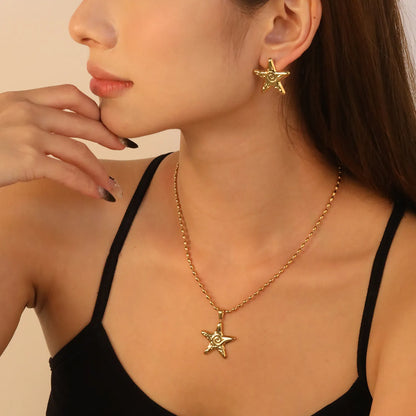 🌟🍒 18K Gold Zircon Jewelry Set Wholesale (MOQ 12+) | Stainless Steel Necklace & Earrings 🌍 | Hypoallergenic Luxury Gift Set