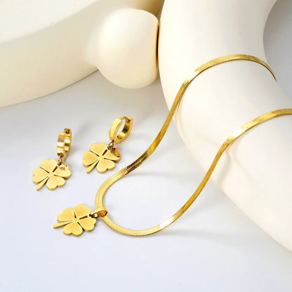 ✨ 18K Gold plated Jewelry Set Wholesale (MOQ 12+) | Stainless Steel Necklace & Earrings 🌍 | Hypoallergenic Luxury Gift Set