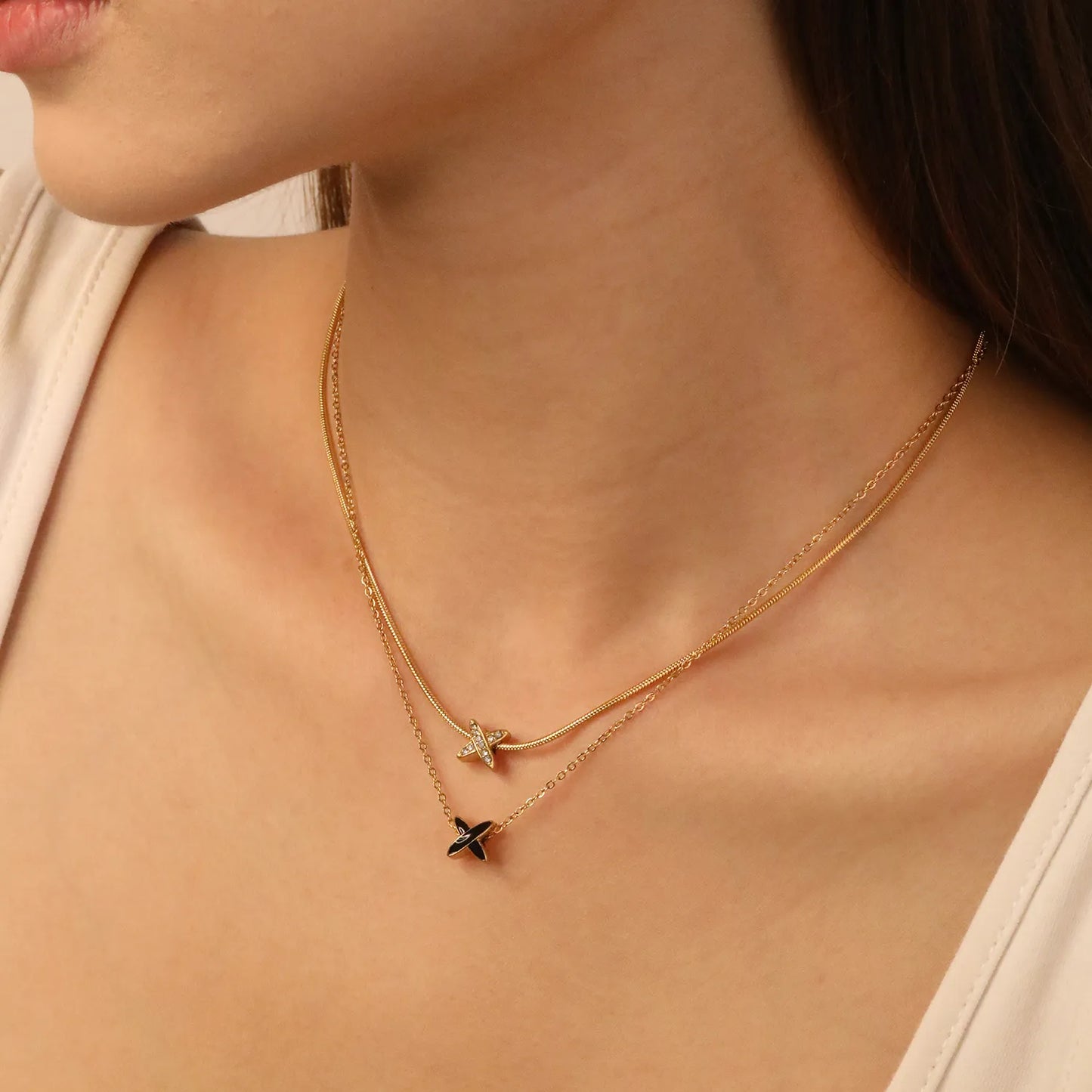 ✨ 18K Gold PVD Necklace Wholesale (MOQ 12+) | Stainless Steel with Zircon/Steel Beads/Gemstones 🌍 | Hypoallergenic Luxury Chains
