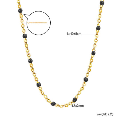 ✨ 18K Gold PVD Necklace Wholesale (MOQ 12+) | Stainless Steel with Zircon/Steel Beads/Gemstones 🌍 | Hypoallergenic Luxury Chains