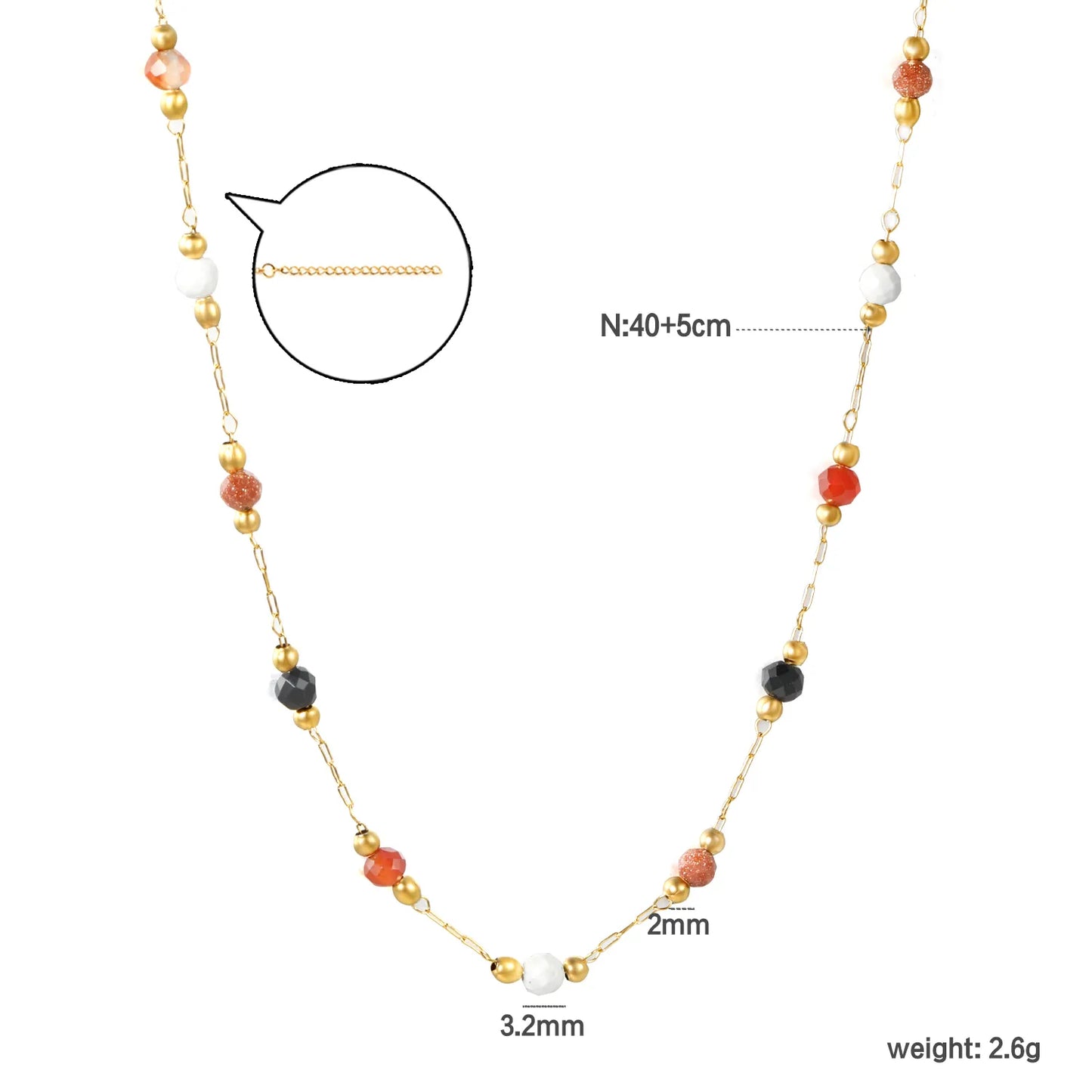 ✨ 18K Gold PVD Necklace Wholesale (MOQ 12+) | Stainless Steel with Zircon/Steel Beads/Gemstones 🌍 | Hypoallergenic Luxury Chains