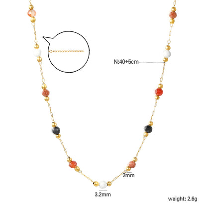 ✨ 18K Gold PVD Necklace Wholesale (MOQ 12+) | Stainless Steel with Zircon/Steel Beads/Gemstones 🌍 | Hypoallergenic Luxury Chains