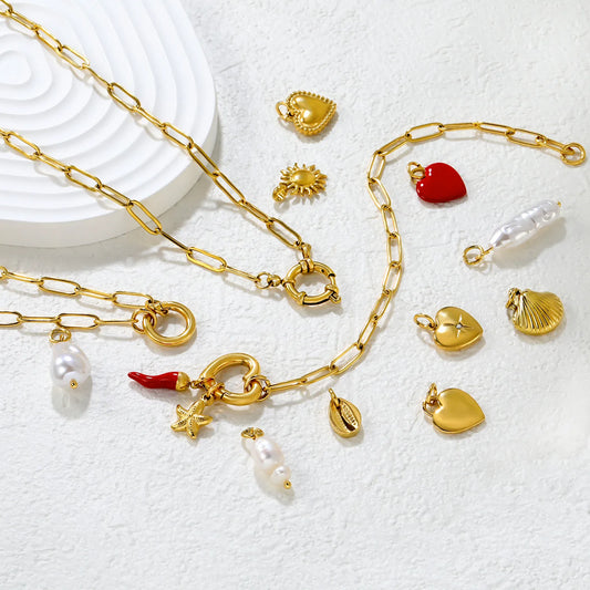 ✨ Stainless Steel Necklaces Parts（Without necklace） Wholesale | Hypoallergenic & Tarnish-Free 🌍 | Trendy Pendants & Chains