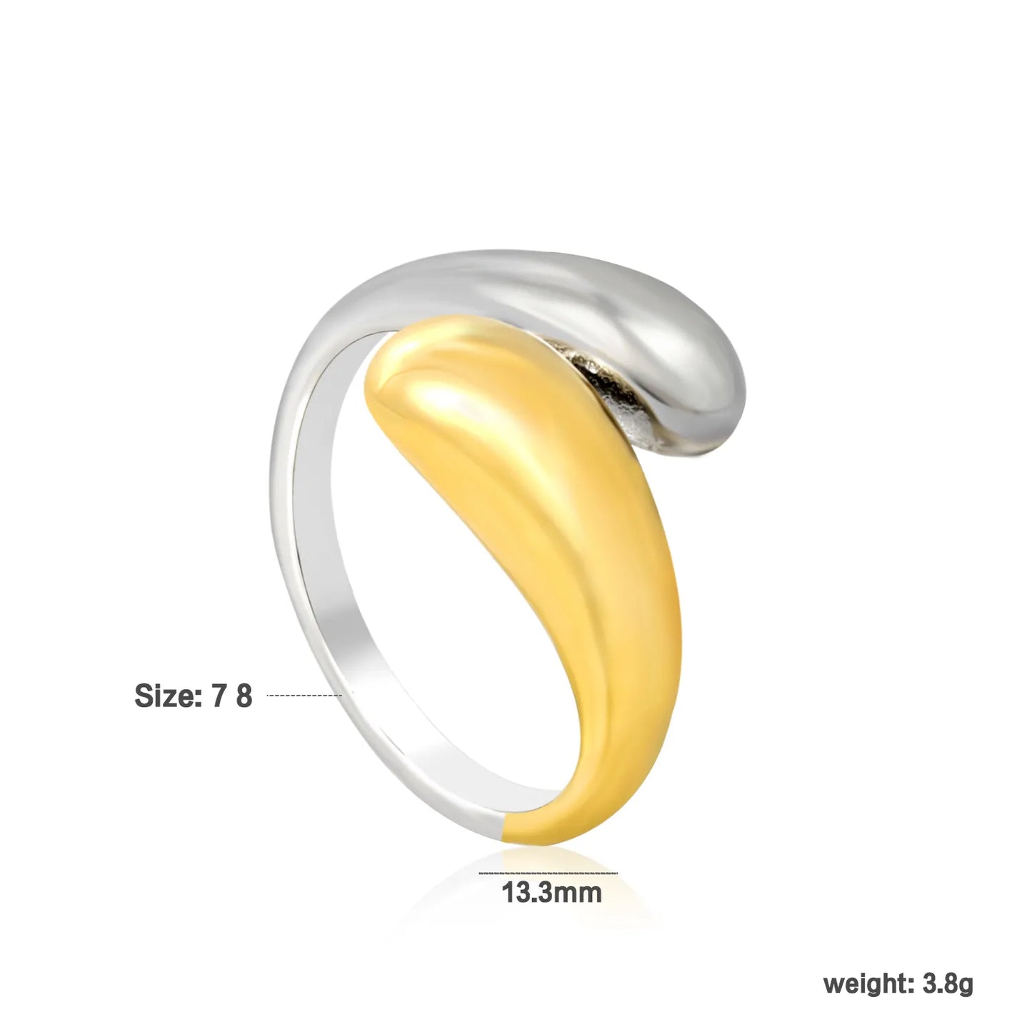 18k gold Adjust Size Stainless Steel Rings Wholesale (MOQ 12+) | Hypoallergenic  Fashion Rings 🌍  | Tarnish-Free