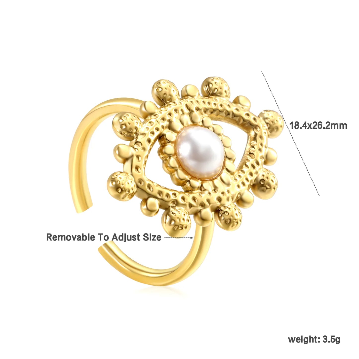 18.4x26.2mm 18k gold plated Stainless Steel Rings Wholesale (MOQ 12+) | Hypoallergenic  Fashion Rings 🌍  | Tarnish-Free