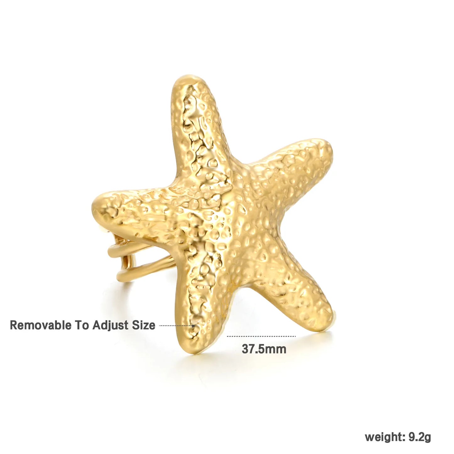 Wholesale 18k gold plated Ocean Series Stainless Steel Rings (MOQ 12+) | Hypoallergenic  Fashion Rings 🌍  | Tarnish-Free