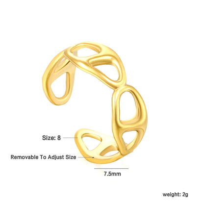 18k gold plated Adjust Size Stainless Steel Rings Wholesale (MOQ 12+) | Hypoallergenic  Fashion Rings 🌍  | Tarnish-Free