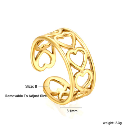 18k gold plated Adjust Size Stainless Steel Rings Wholesale (MOQ 12+) | Hypoallergenic  Fashion Rings 🌍  | Tarnish-Free