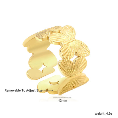 PVD 18k gold Adjust Size&6/7/8 Size Stainless Steel Rings Wholesale (MOQ 12+) | Hypoallergenic  Fashion Rings 🌍  | Tarnish-Free