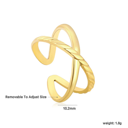 PVD 18k gold Adjust Size&6/7/8 Size Stainless Steel Rings Wholesale (MOQ 12+) | Hypoallergenic  Fashion Rings 🌍  | Tarnish-Free